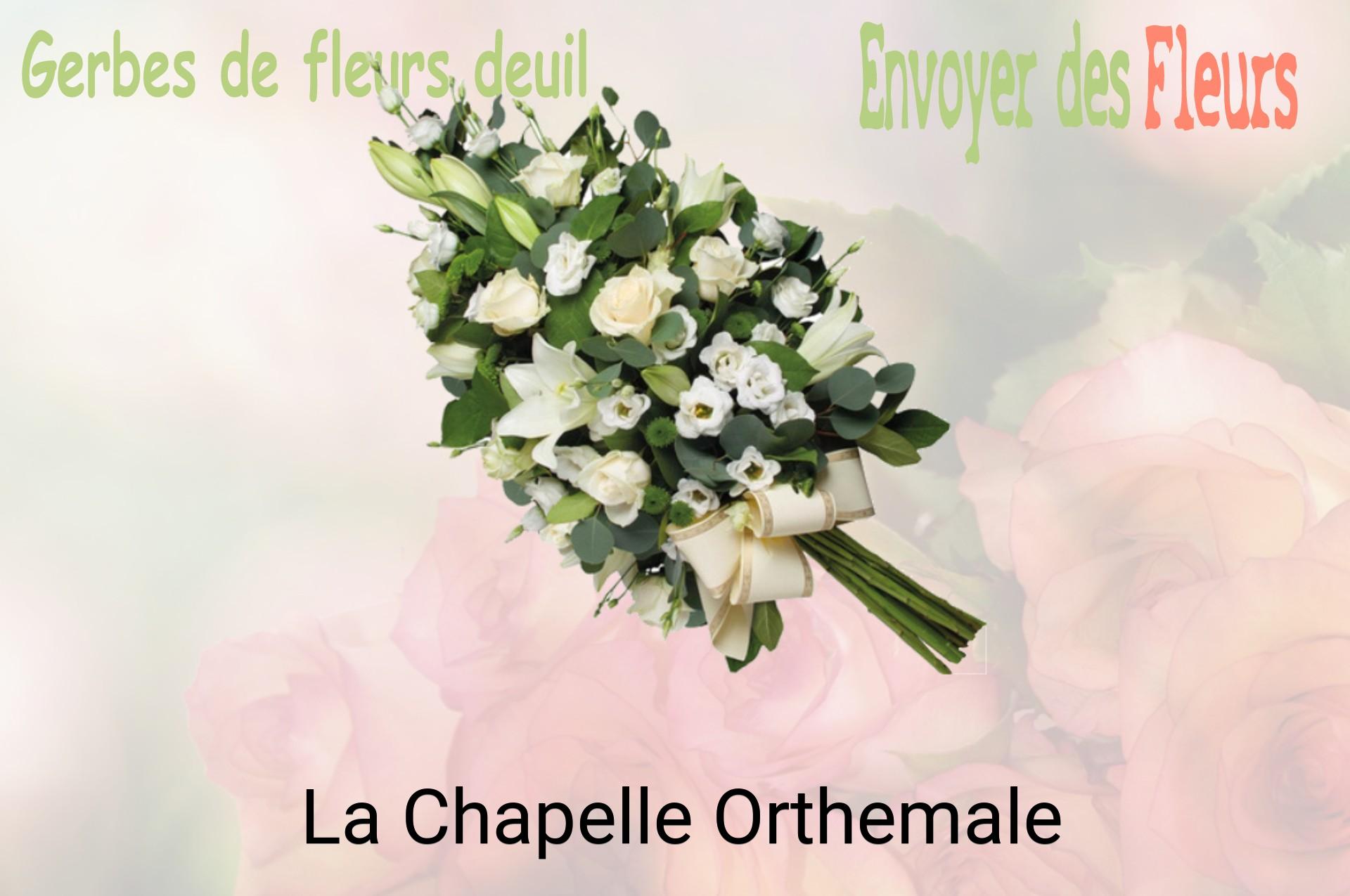 Gerbe de fleurs de deuil livrée à La Chapelle-Orthemale